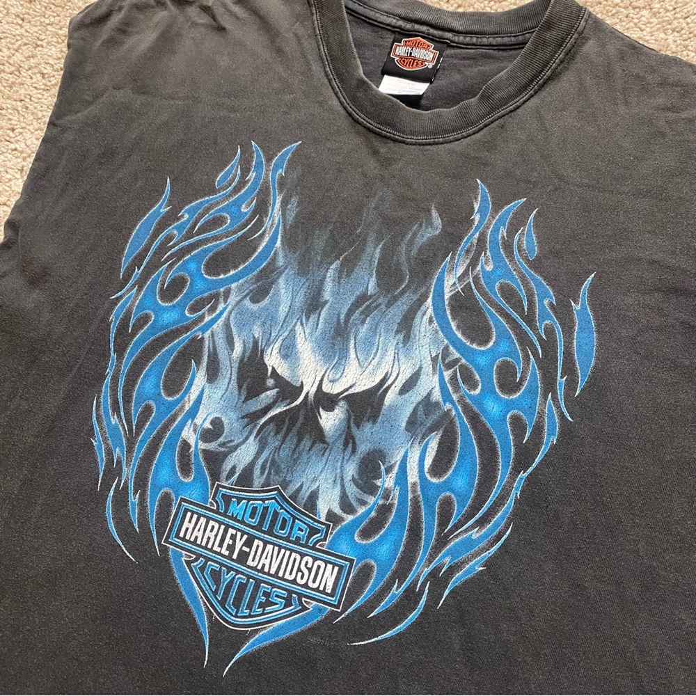 Vintage 2002 Harley-Davidson Cut off Shirt Columbus Ohio - Picture 2 of 6